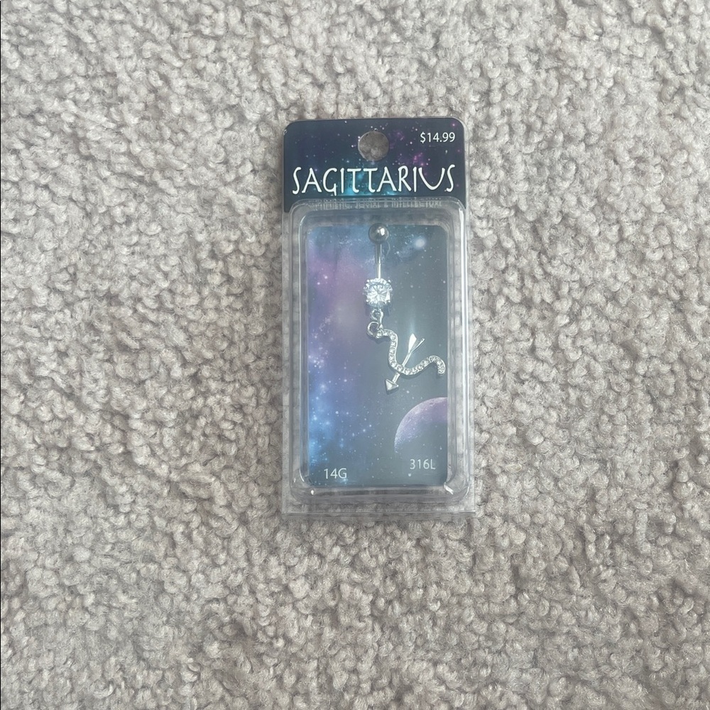 Spencer’s Pierced Nation Sagittarius Zodiac Silver Belly Button Ring